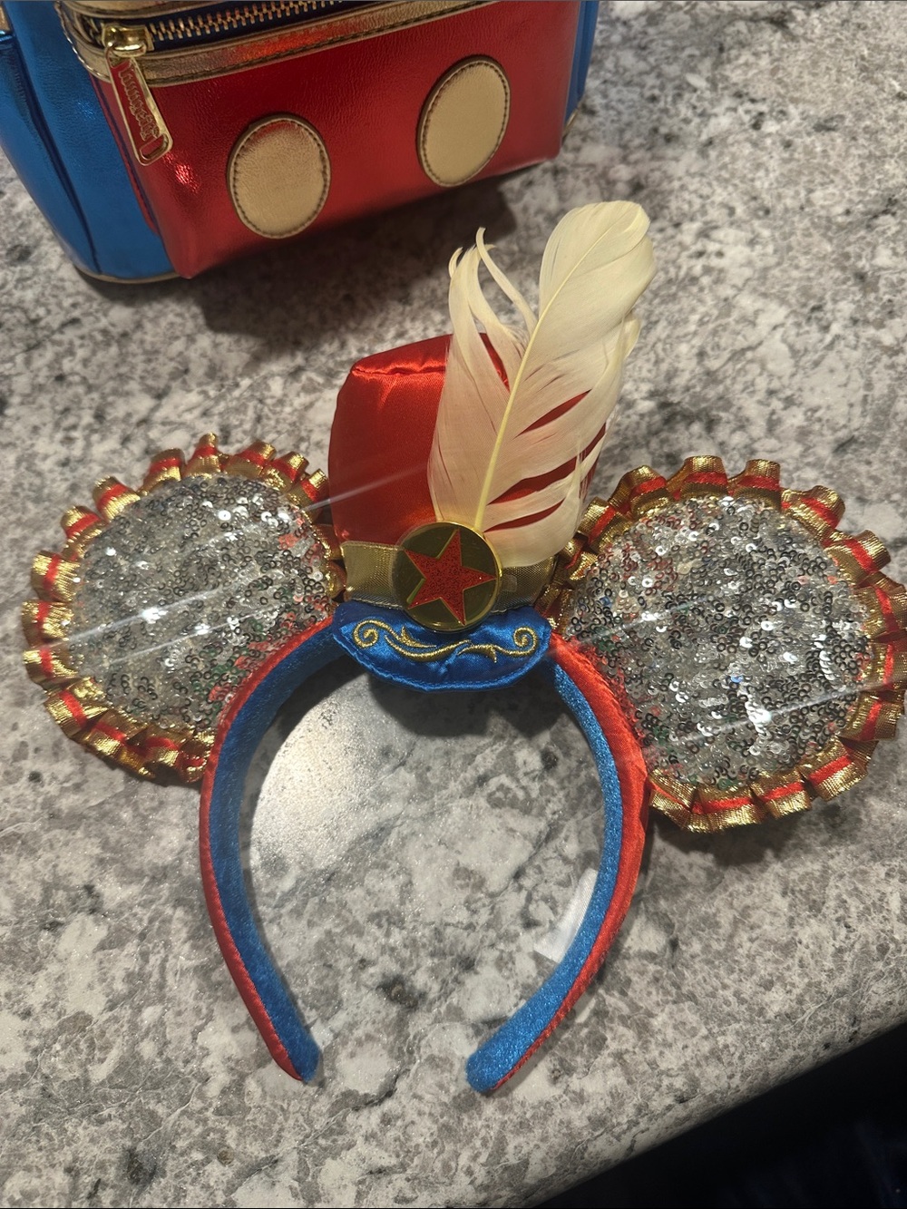 Disney Red & Blue 50th Anniversary Show Mouse Ear Headband